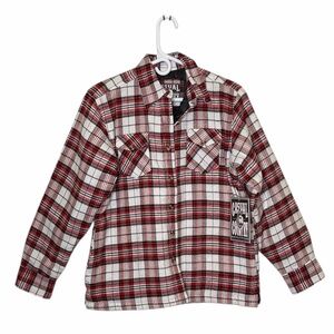 CASUAL COUNTRY OUTFITTERS PLAID QUILTED LONG SLEEVE BUTTON UP JACKET MEDIUM